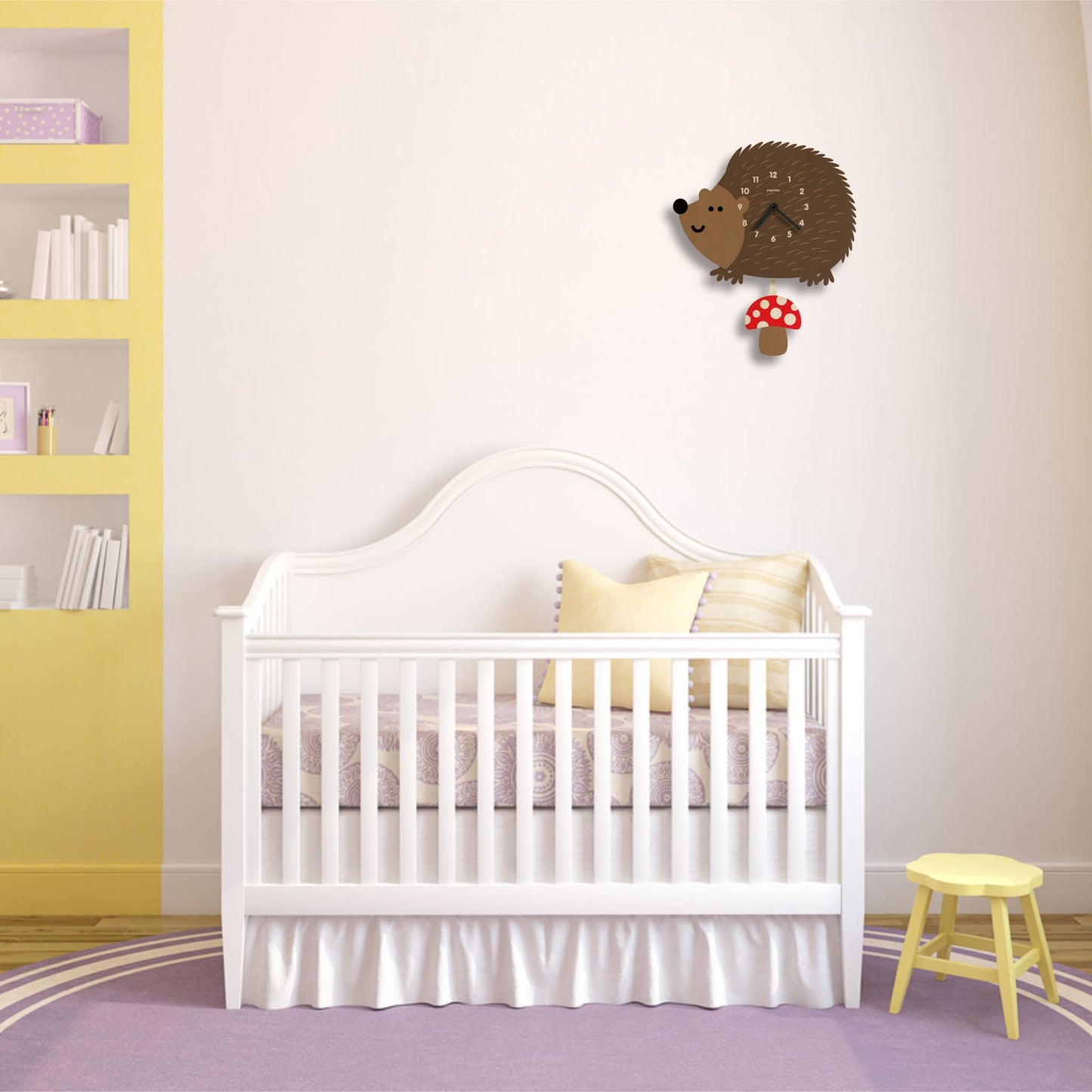 Hedgehog Pendulum Clock - Wood