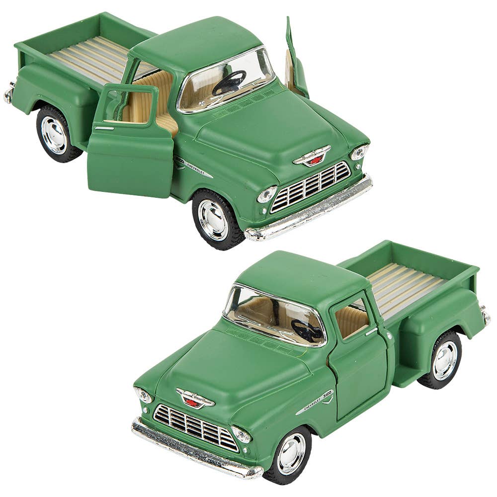 5" Diecast 1955 Chevy Stepside Pick Up 12/Disp