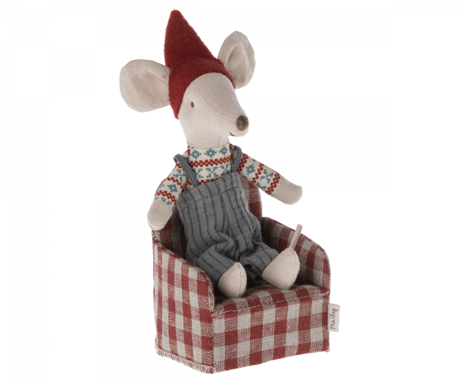 Chair for Mouse- Red check