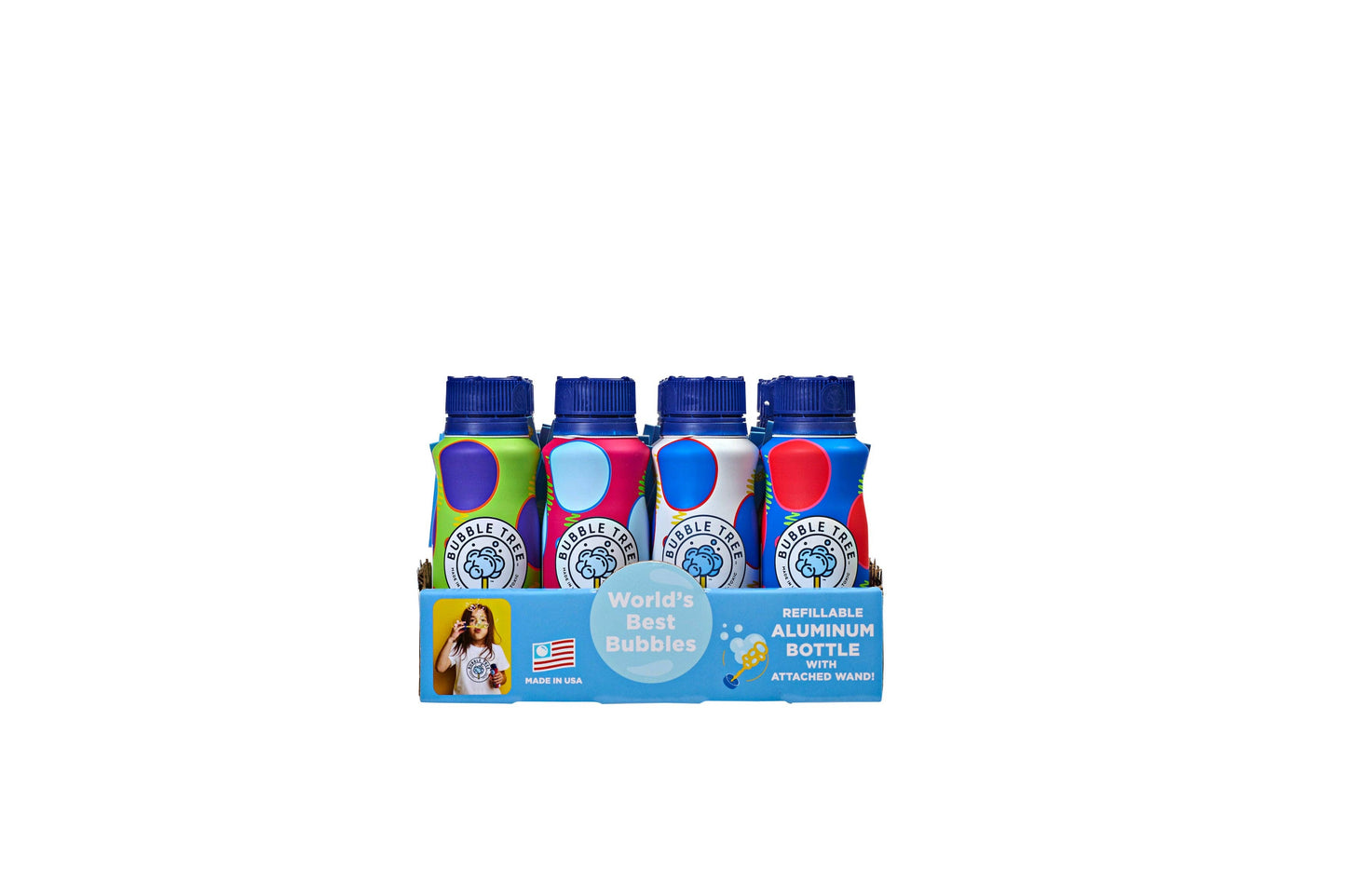 4 FL. Oz. Aluminum Bubble Bottle & Wand