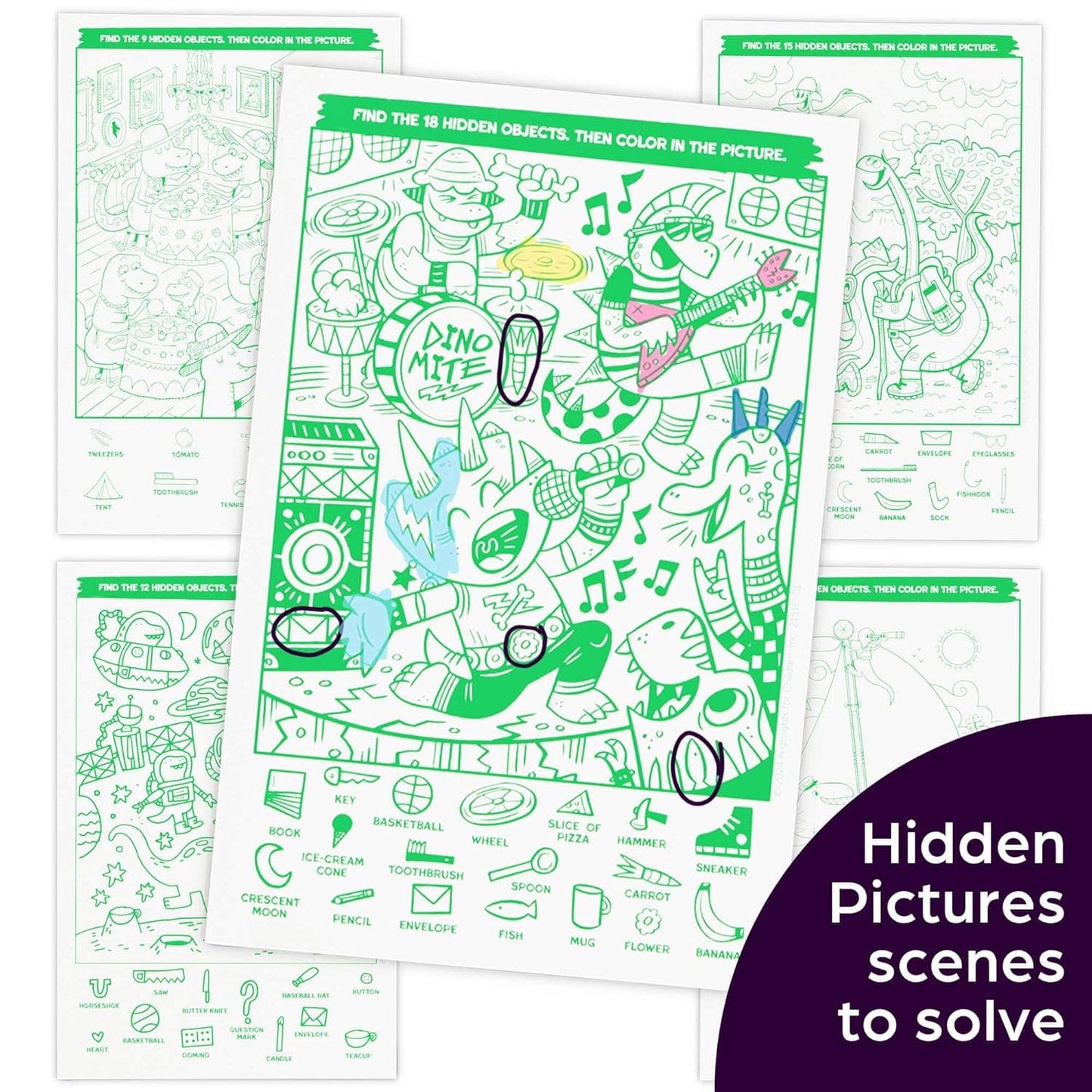 Scratch-and-Play Dinosaur Hidden Pictures