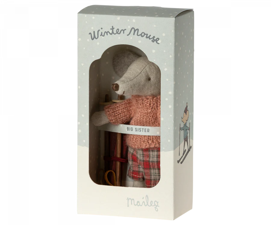 Winter Mouse with ski set, Big Sister