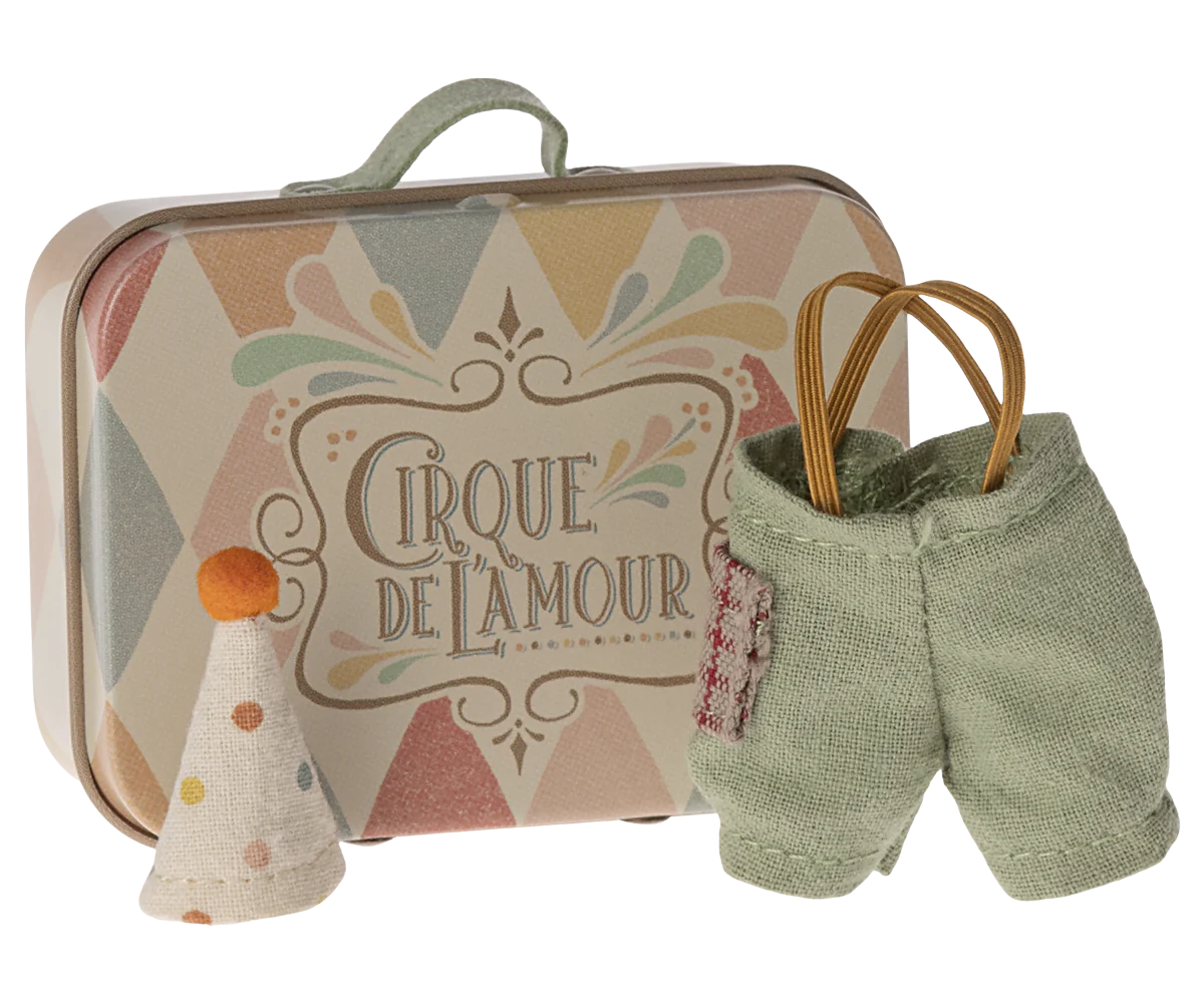 Clown Clothes in Suitcase, Little Sister or Little Brother Mouse