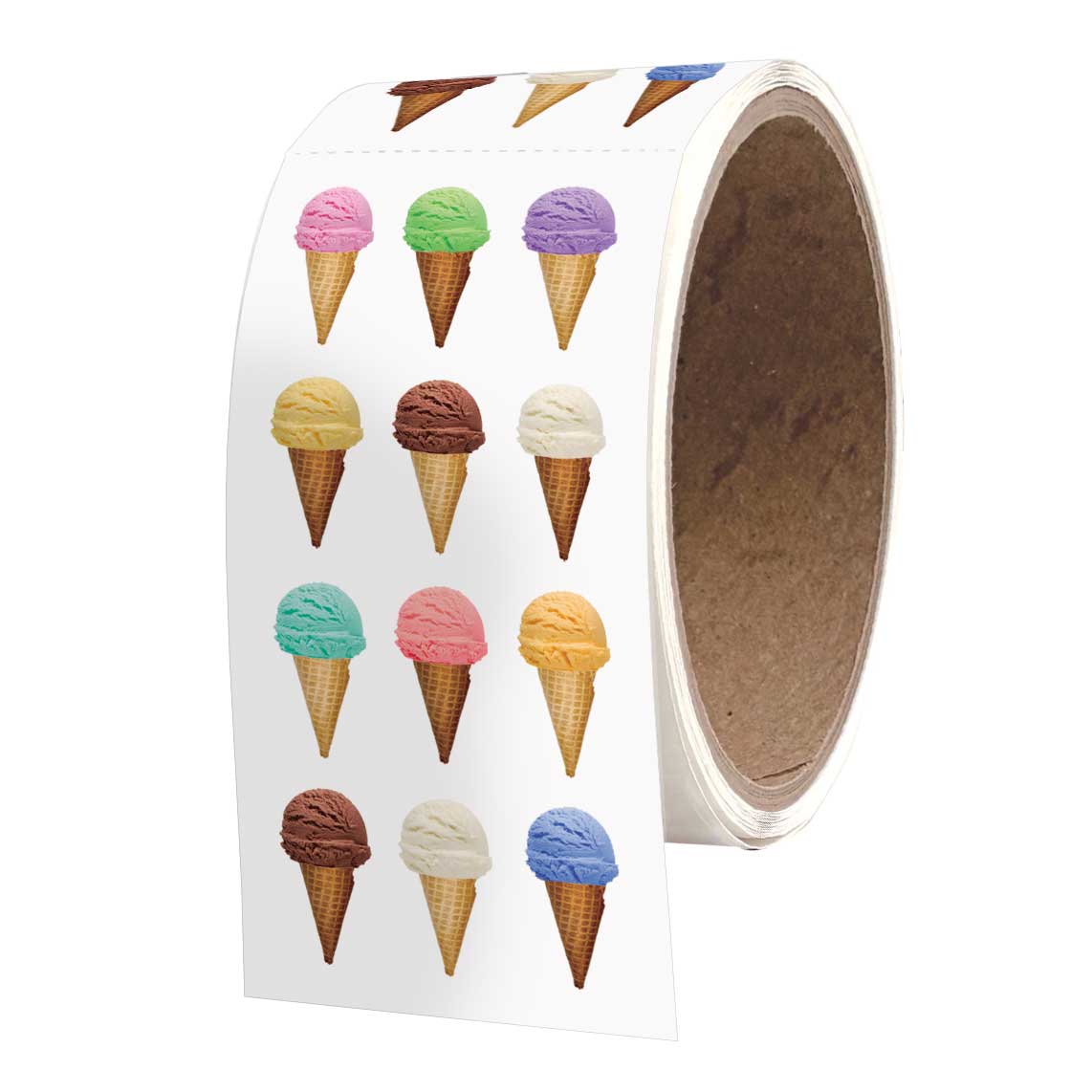 Decorative Stickers - Ice Cream Cones - ROLL OF 50 MODULES