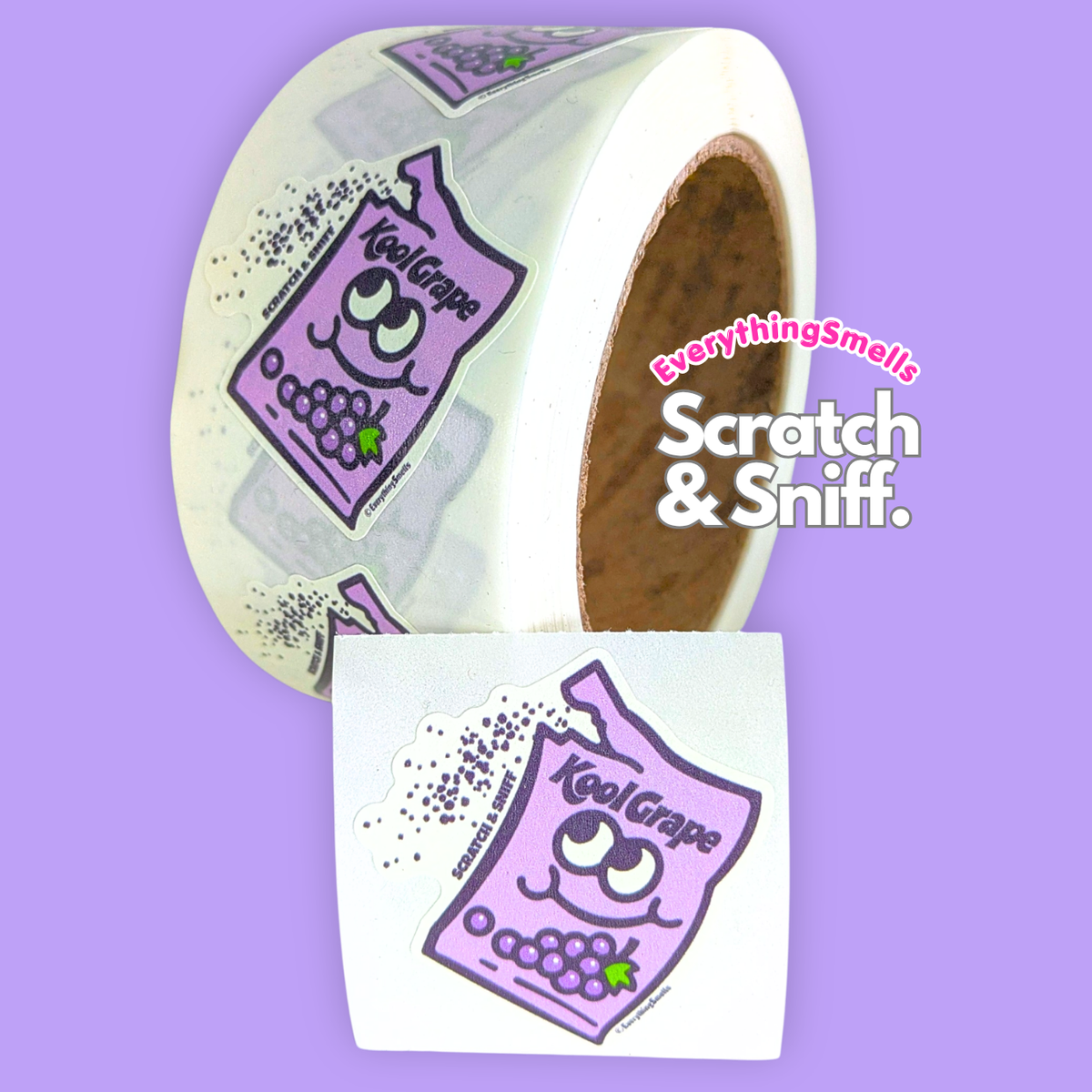Grape Drink Packet Scratch & Sniff Sticker Roll (50)