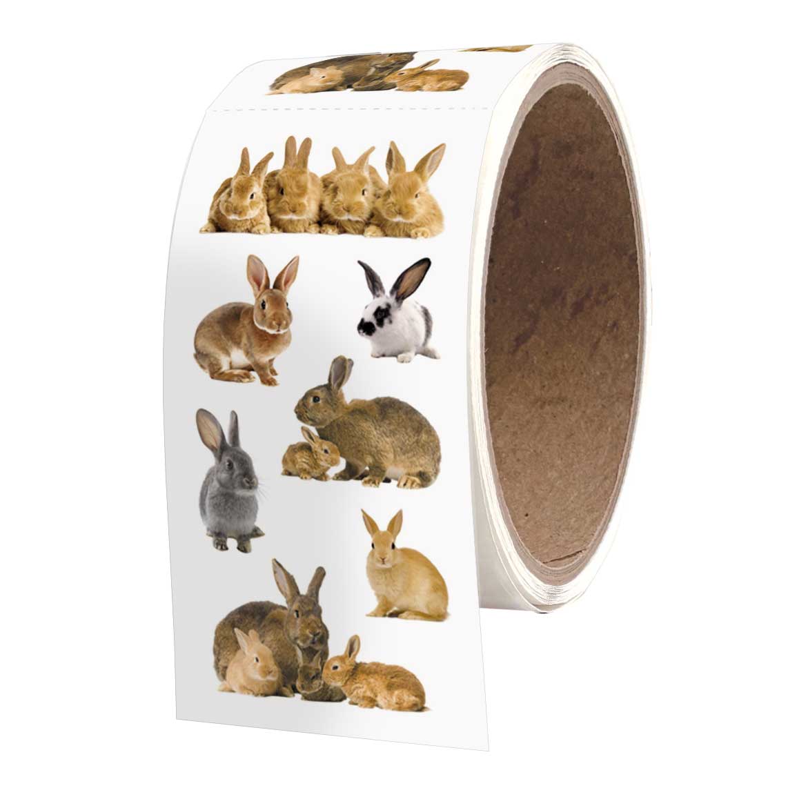 Bunnies 2x4 Stickers - ROLL OF 50 MODULES