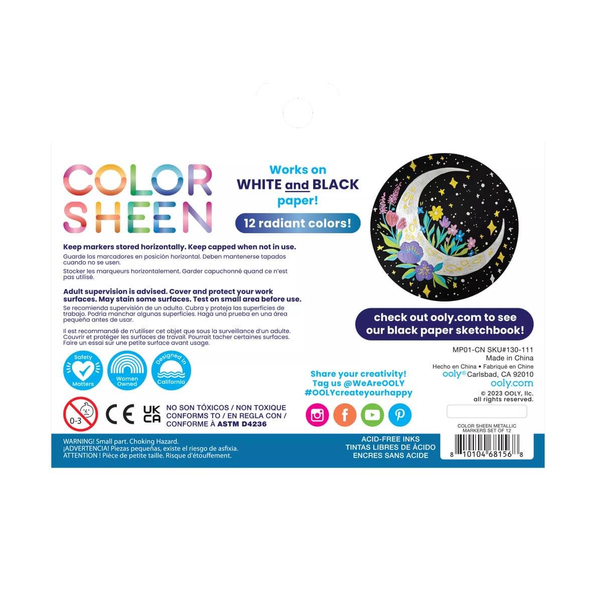 Color Sheen Metallic Markers - Set of 15