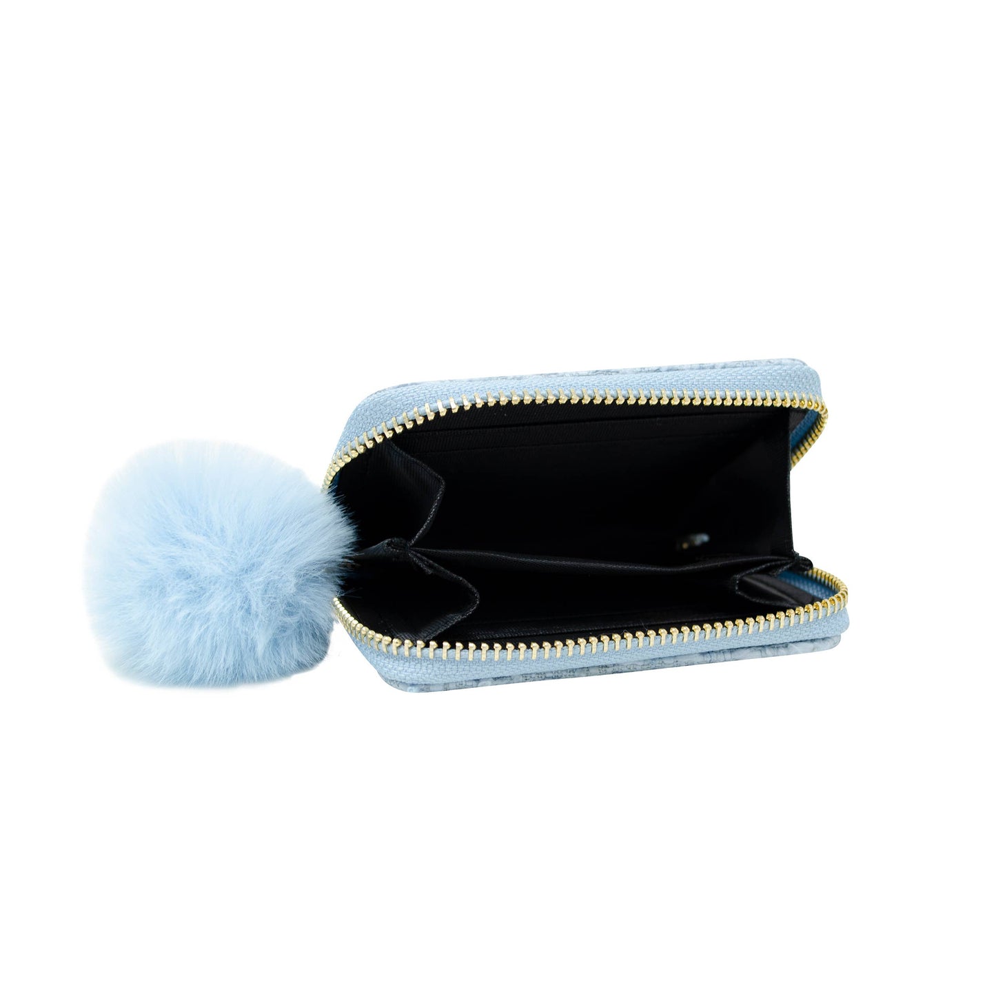 Tweed Plain Wallet: Blue