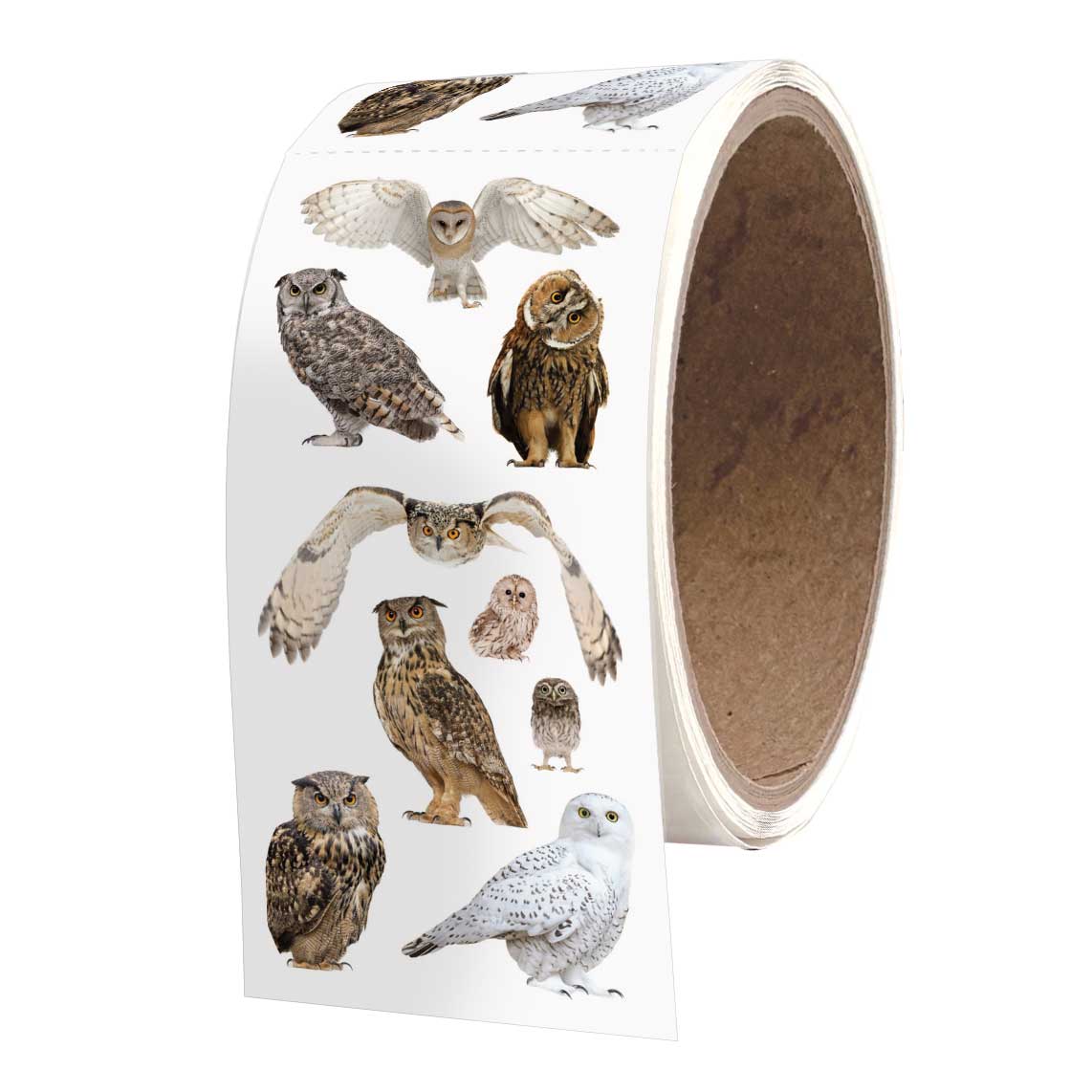 Stickers-Owls Photographic - ROLL OF 50 MODULES