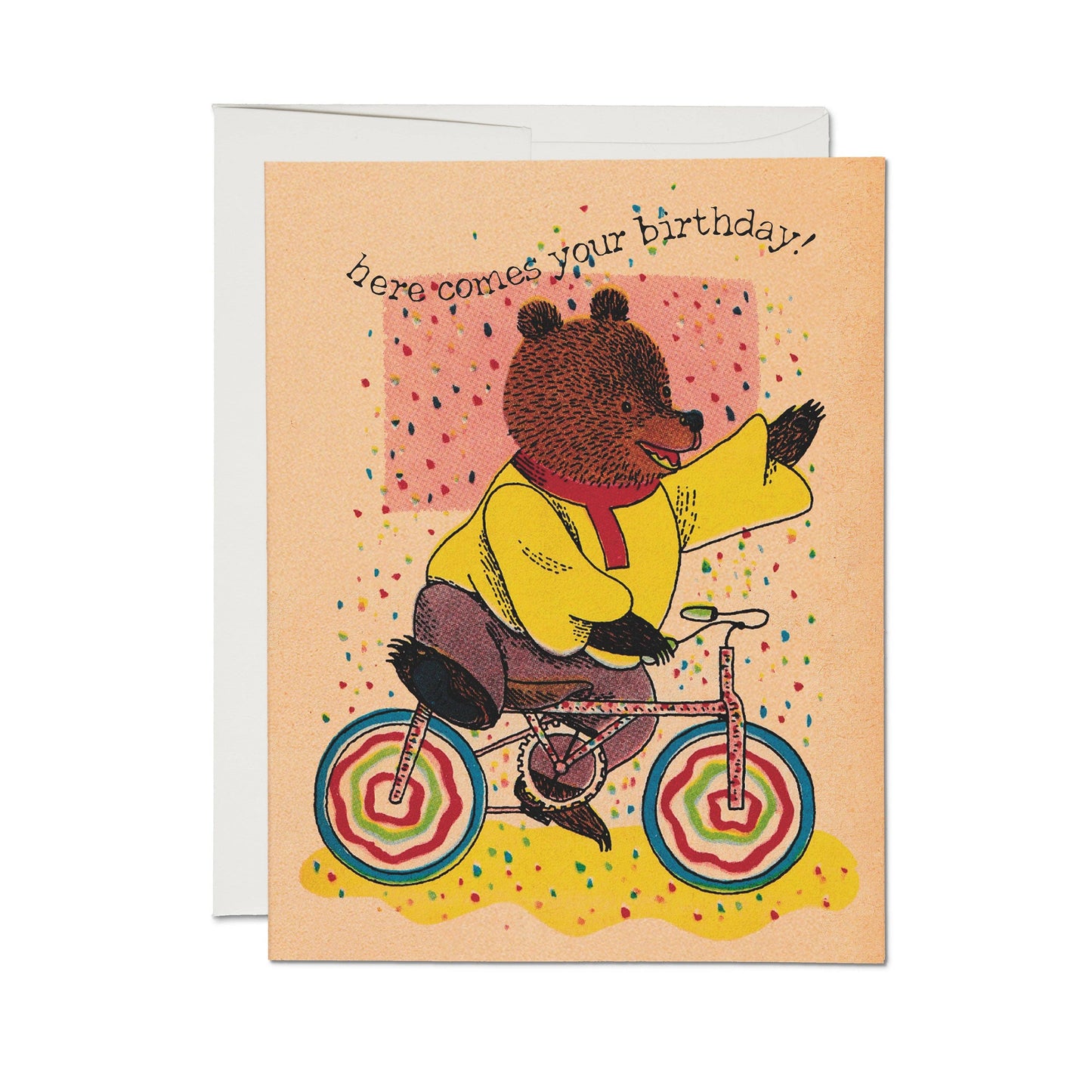Richard Scarry Cycling Bear greeting card