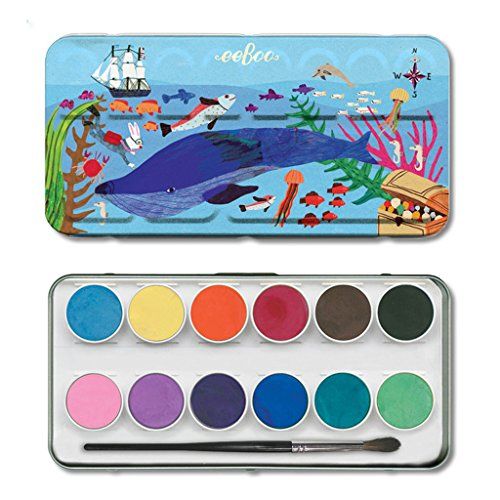 In the Sea Watercolors and Brush