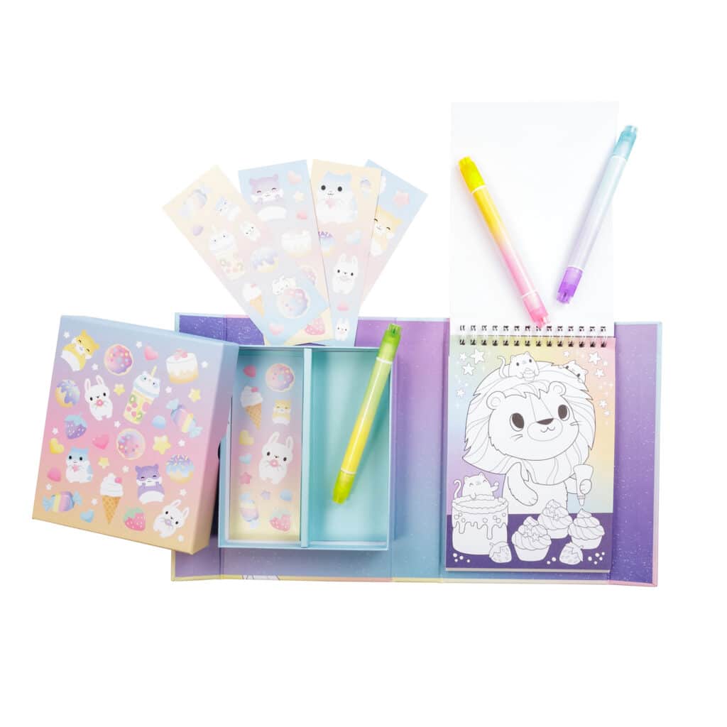 Pastel Kawaii Cafe Coloring set