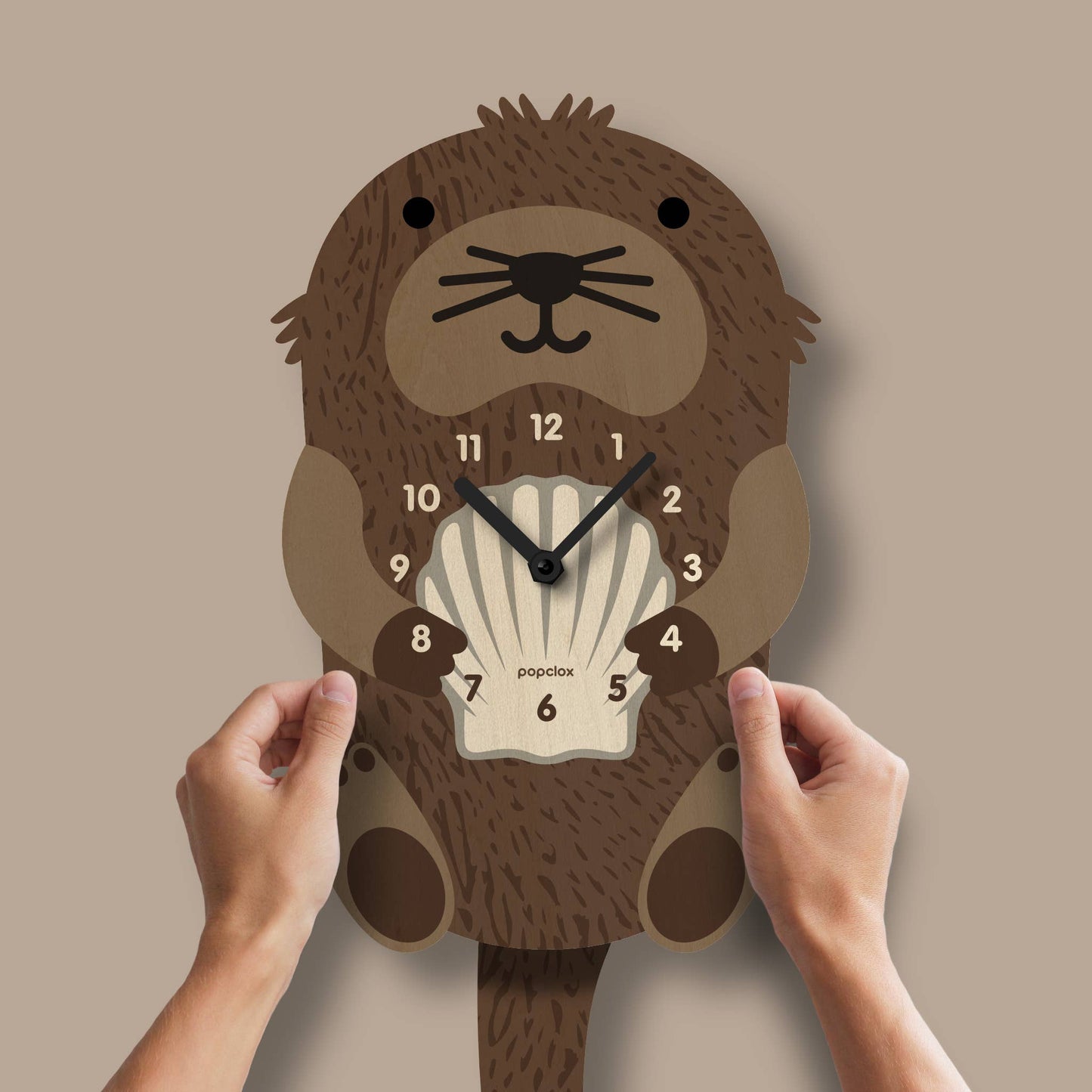 Otter Pendulum Clock - Wood