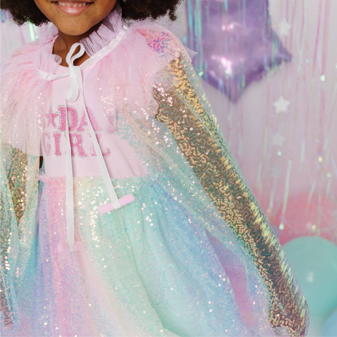 Rainbow Sequin Cape - Dress Up - Kids