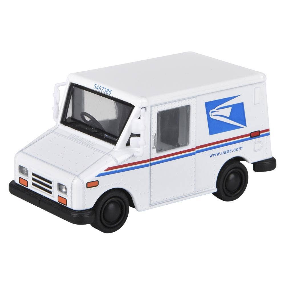 2.5" Diecast Pull Back Mini Postal Carrier Truck 12Ct