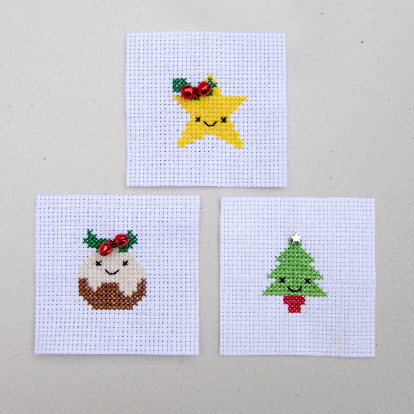 Kawaii Christmas Tree Cross Stitch Kit In A Matchbox