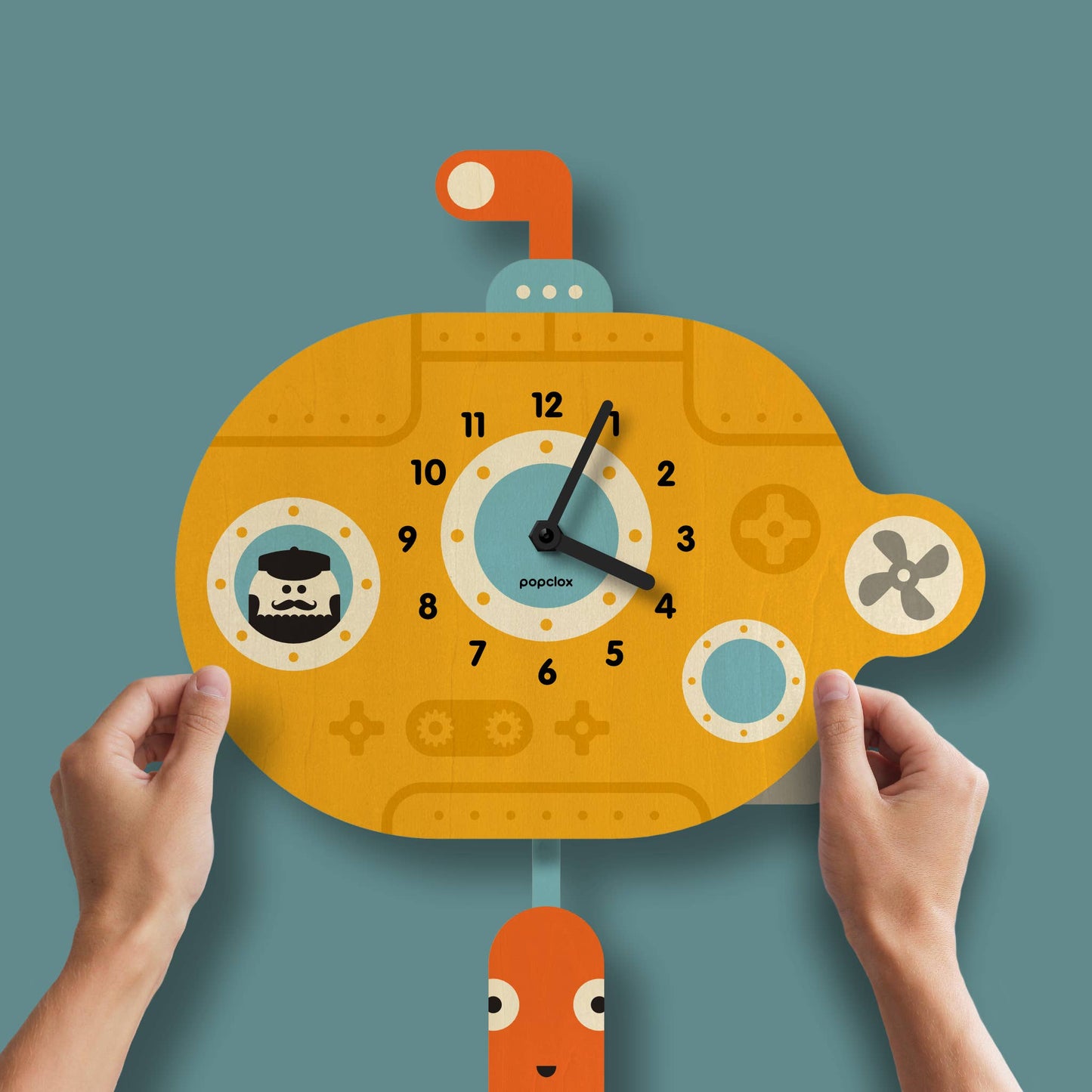 Submarine Pendulum Clock - Wood