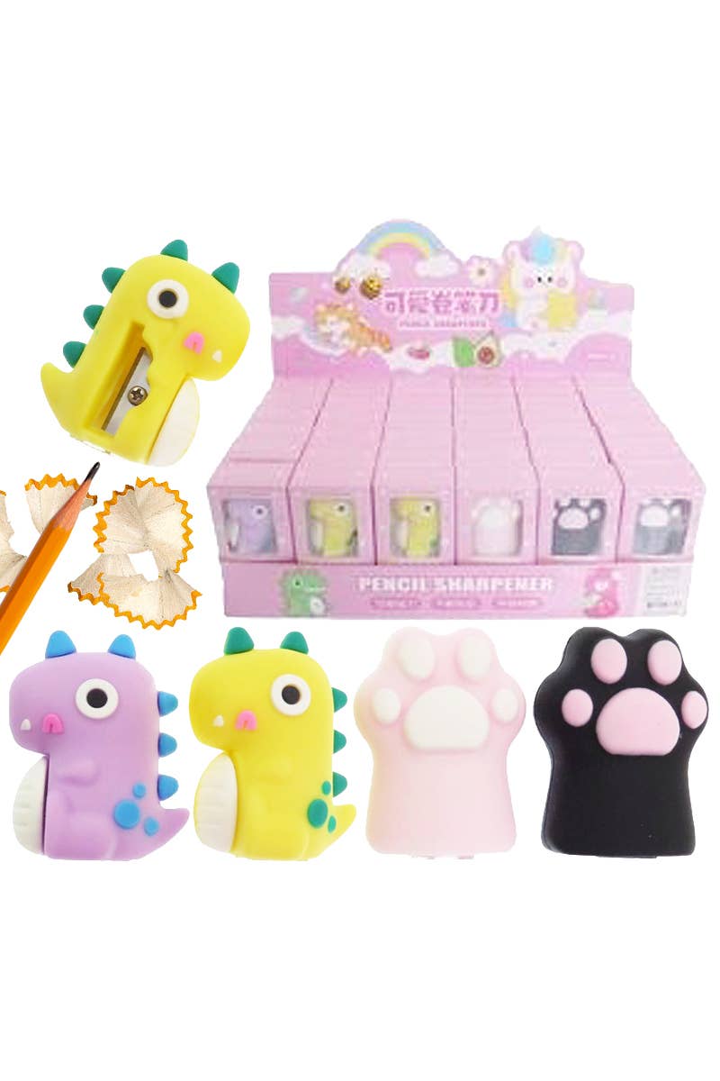 Dino & Animal Paw Pencil Sharpener Collection