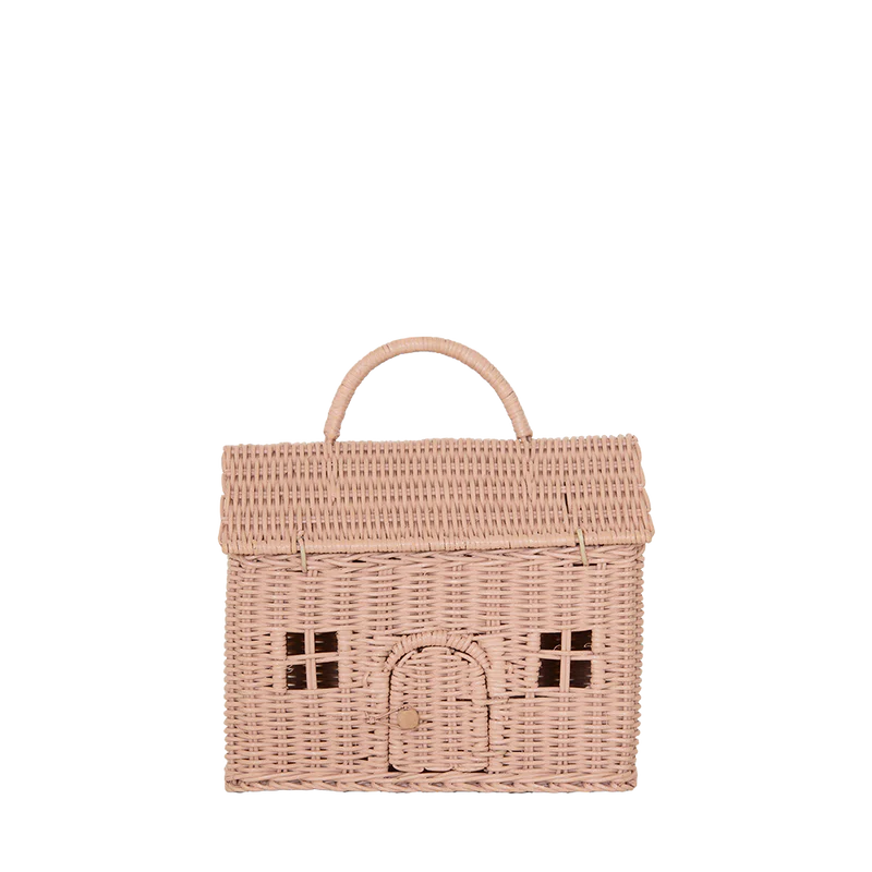 Rattan Casa Clutch in Rose