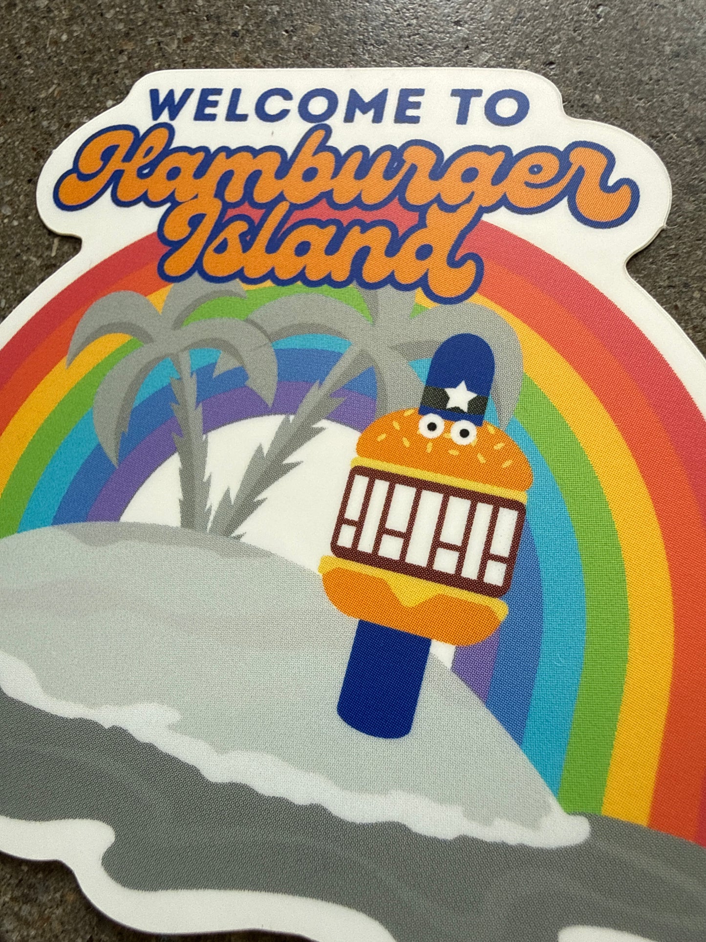 Hamburger Island sticker