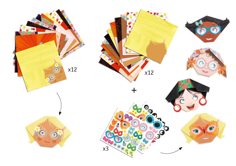 Origami Pretty Faces