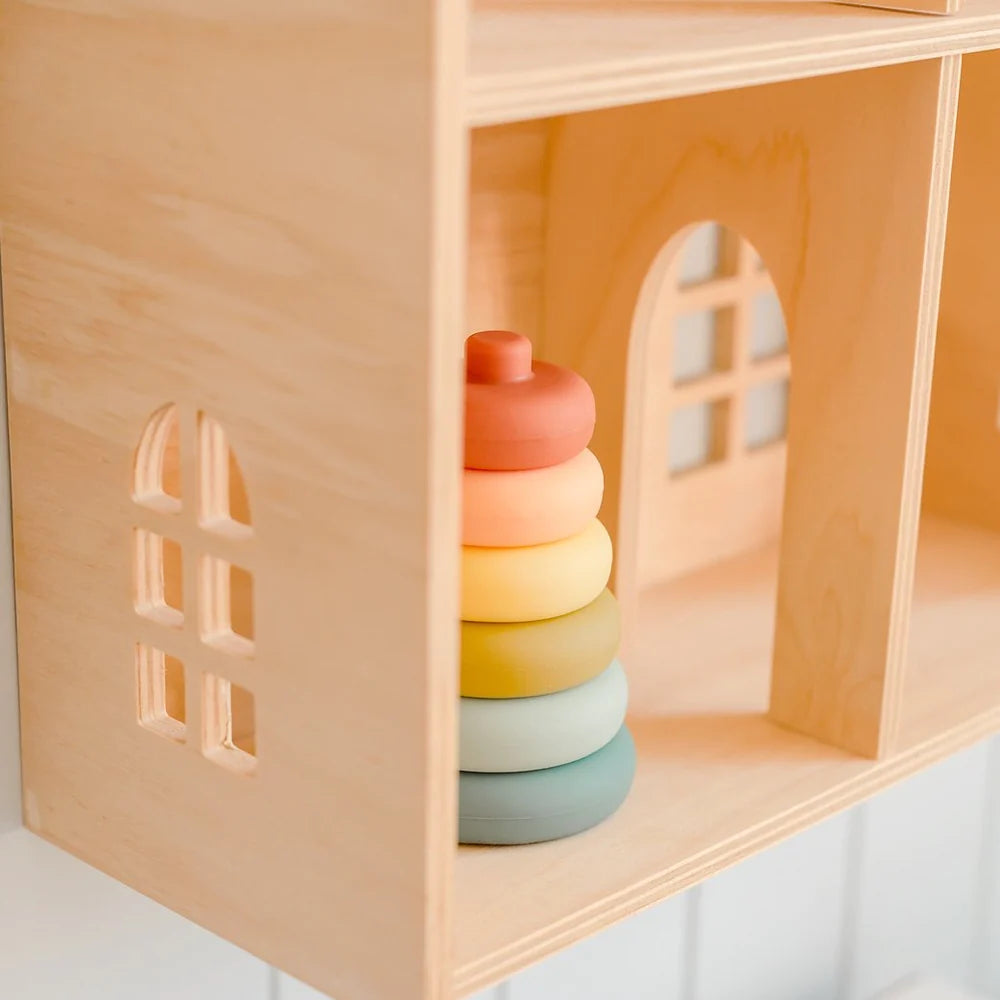 Silicone Stacker Tower- Cherry