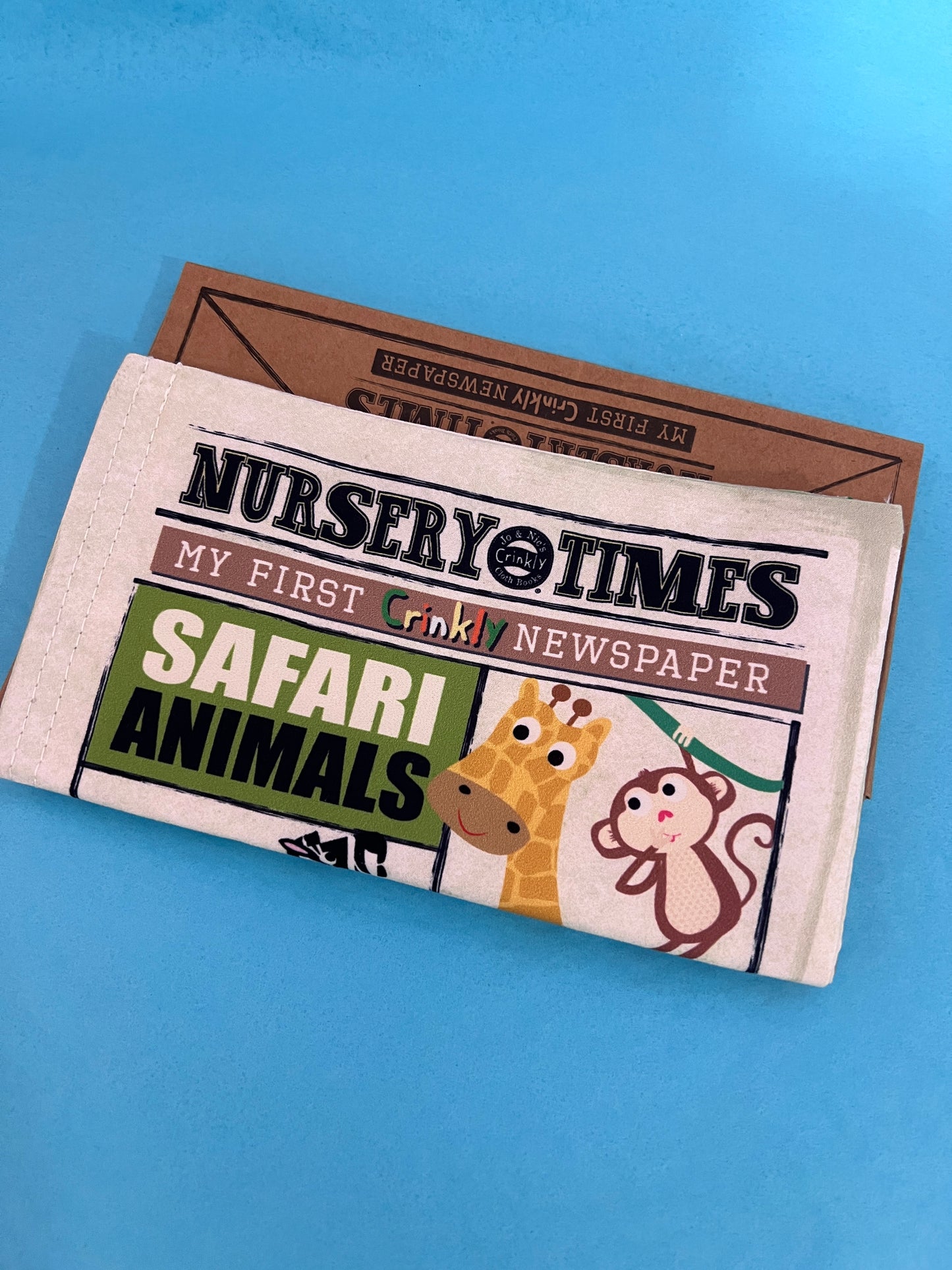 Nursery Times Crinkly Newspaper - Safari Animals
