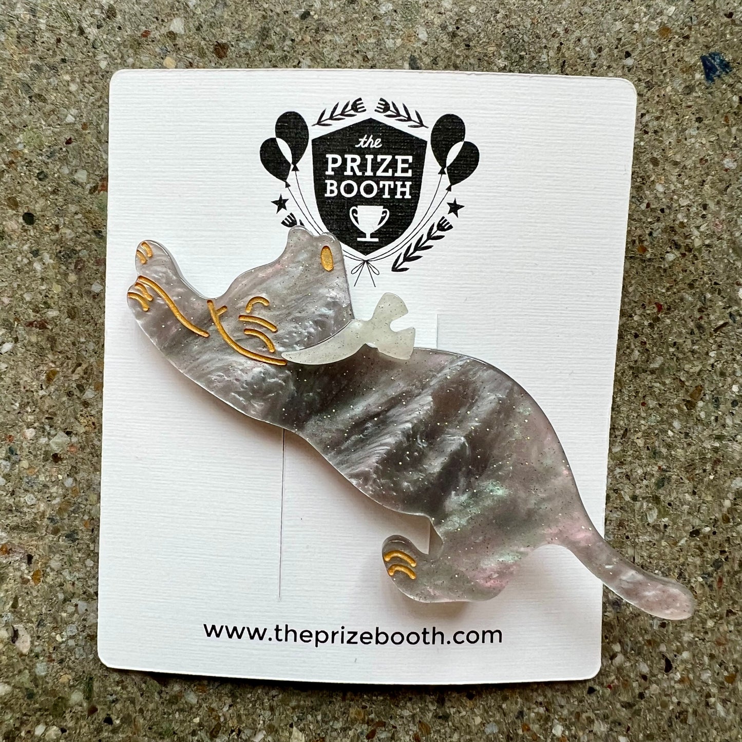 Lucite Cat Hair Clip