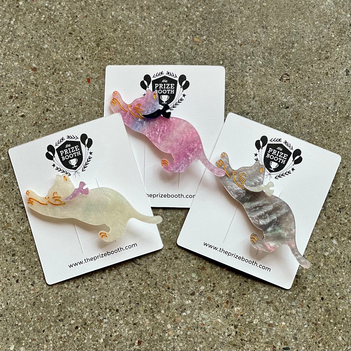 Lucite Cat Hair Clip