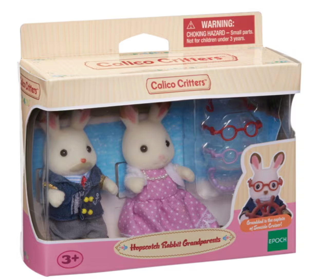 Calico Critters Chocolate Rabbit Grandparents