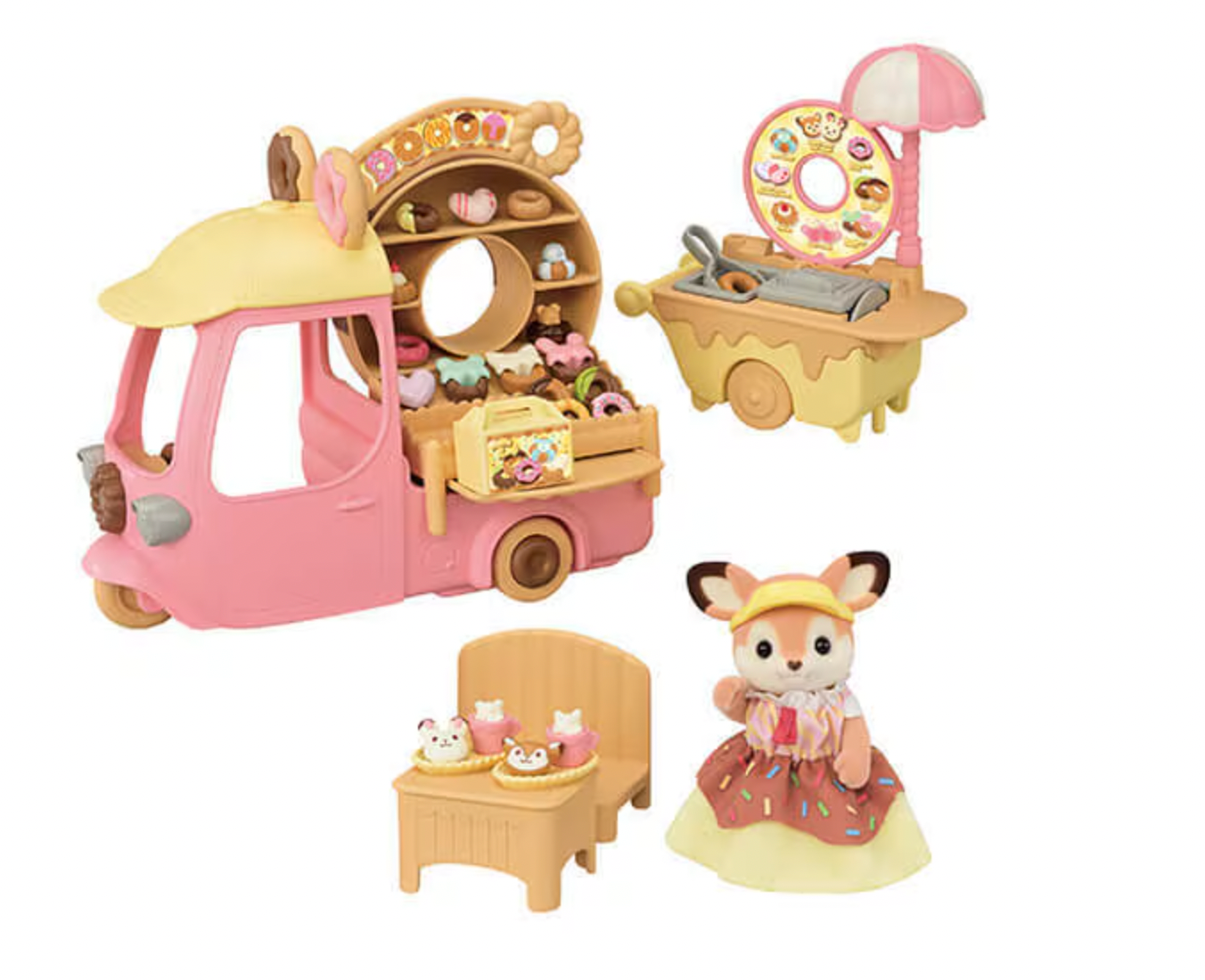Calico Critters Dip Dip Donuts Wagon