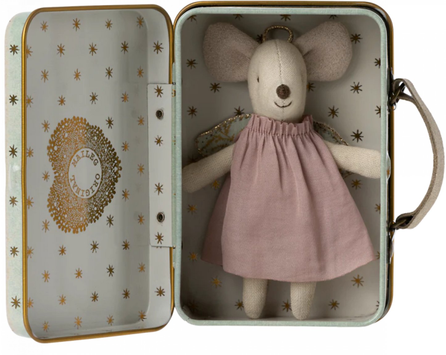 Angel Mouse in Suitcase