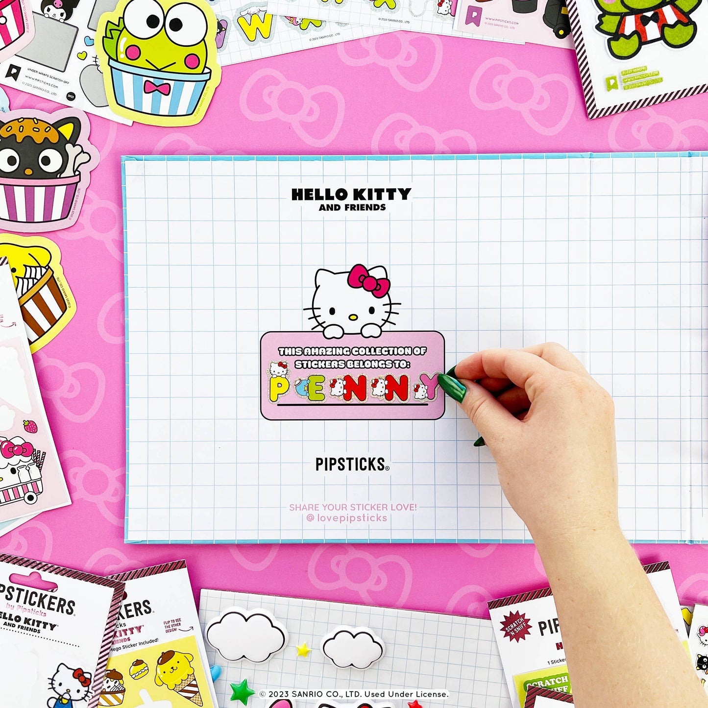 Pipsticks + Hello Kitty And Friends Sticker Keeper