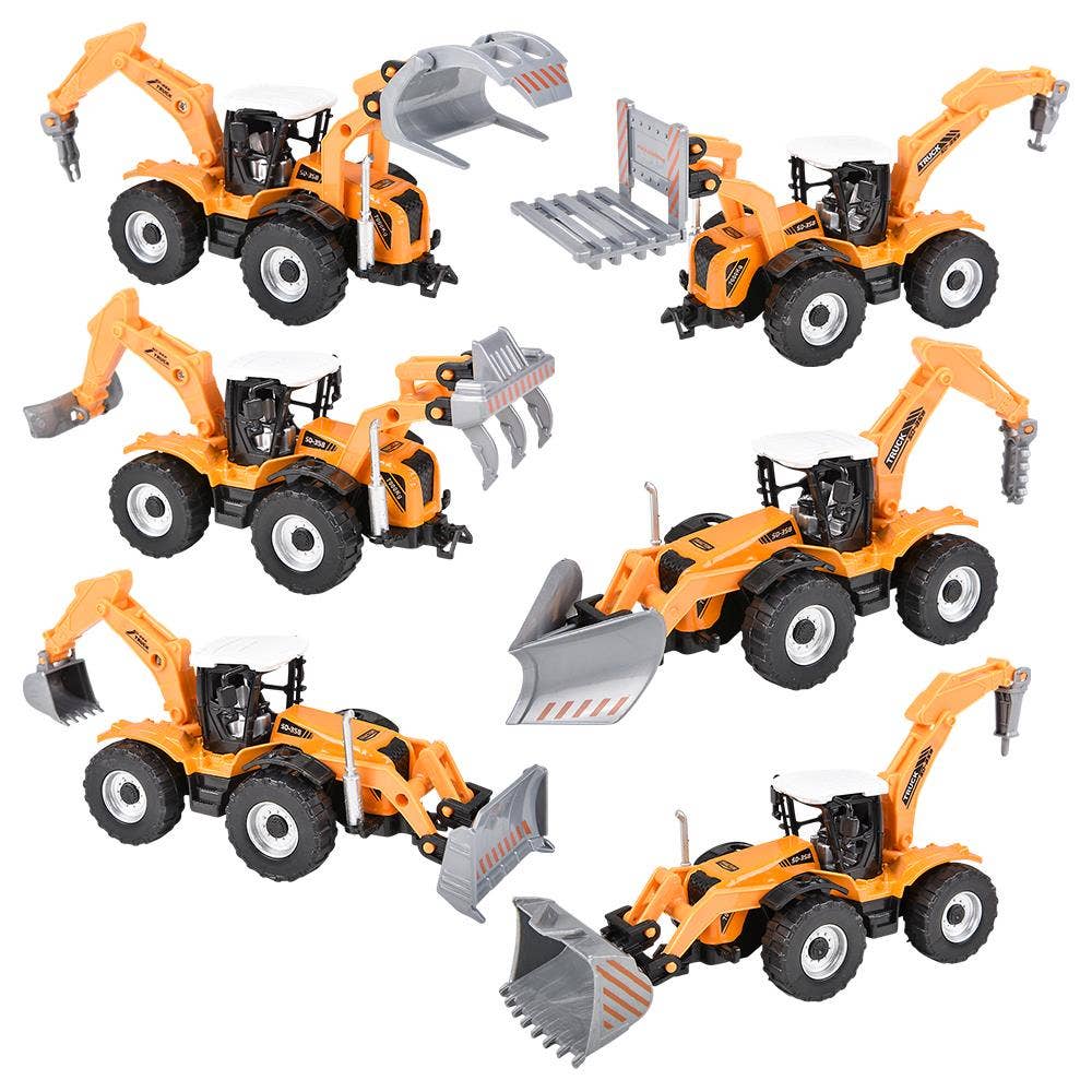 7" Diecast Pull Back Farm Tractor Assortment 12/Disp
