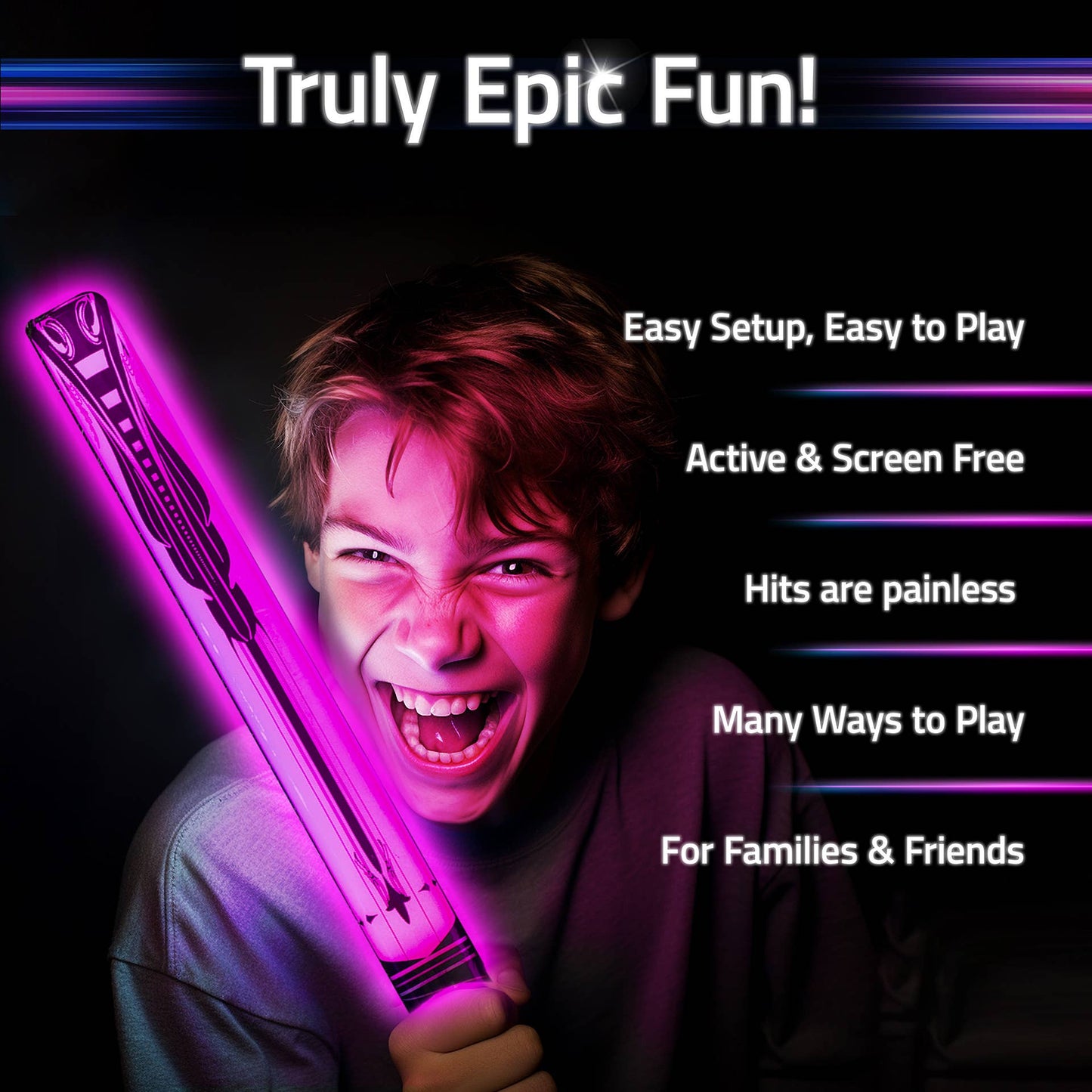 Glow Battle: Glow in the Dark Game and Ninja Kids Toys
