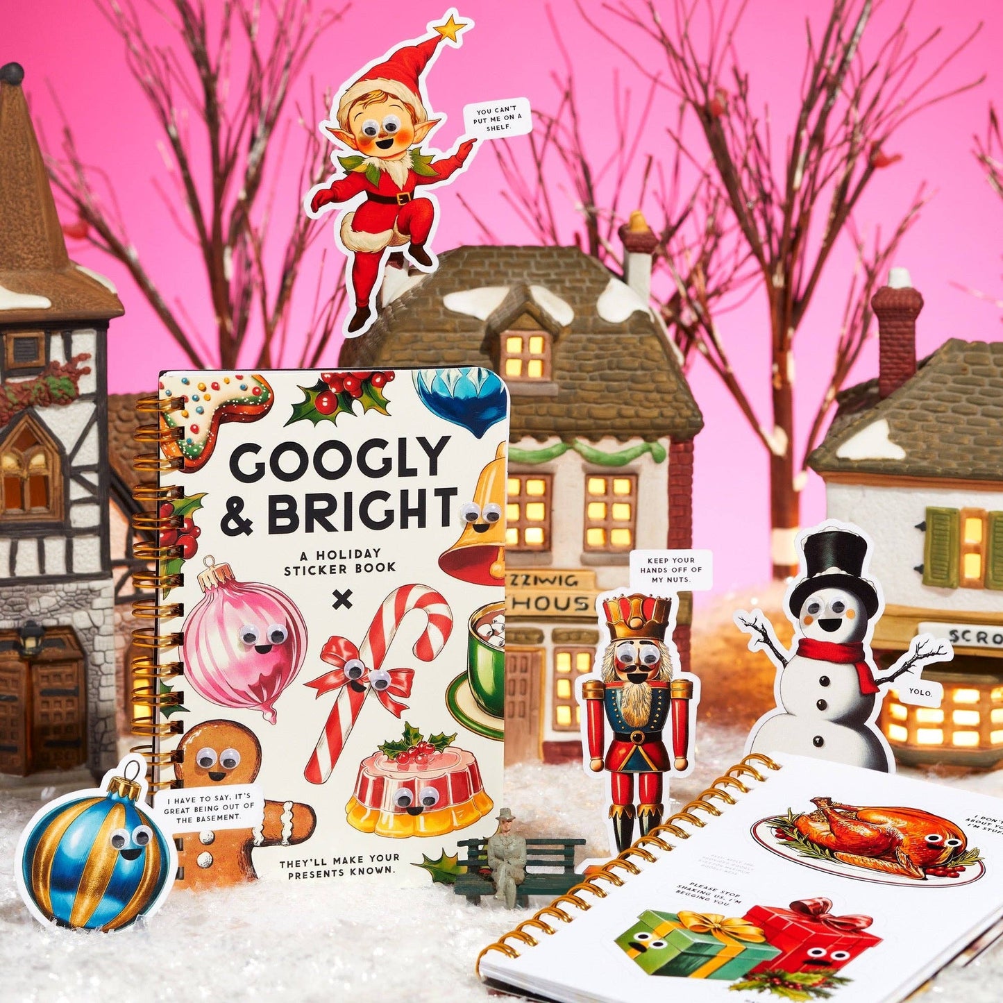 Brass Monkey Googly & Bright Holiday Sticker Book