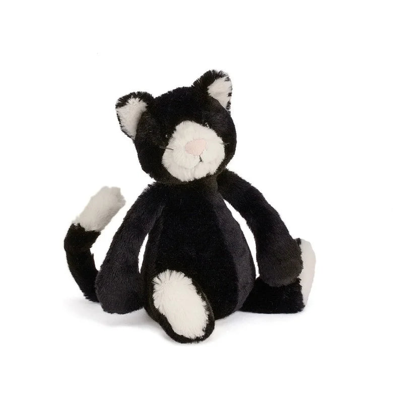 Bashful Black & White Cat Original Medium