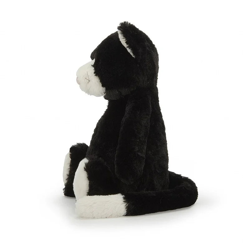 Bashful Black & White Cat Original Medium