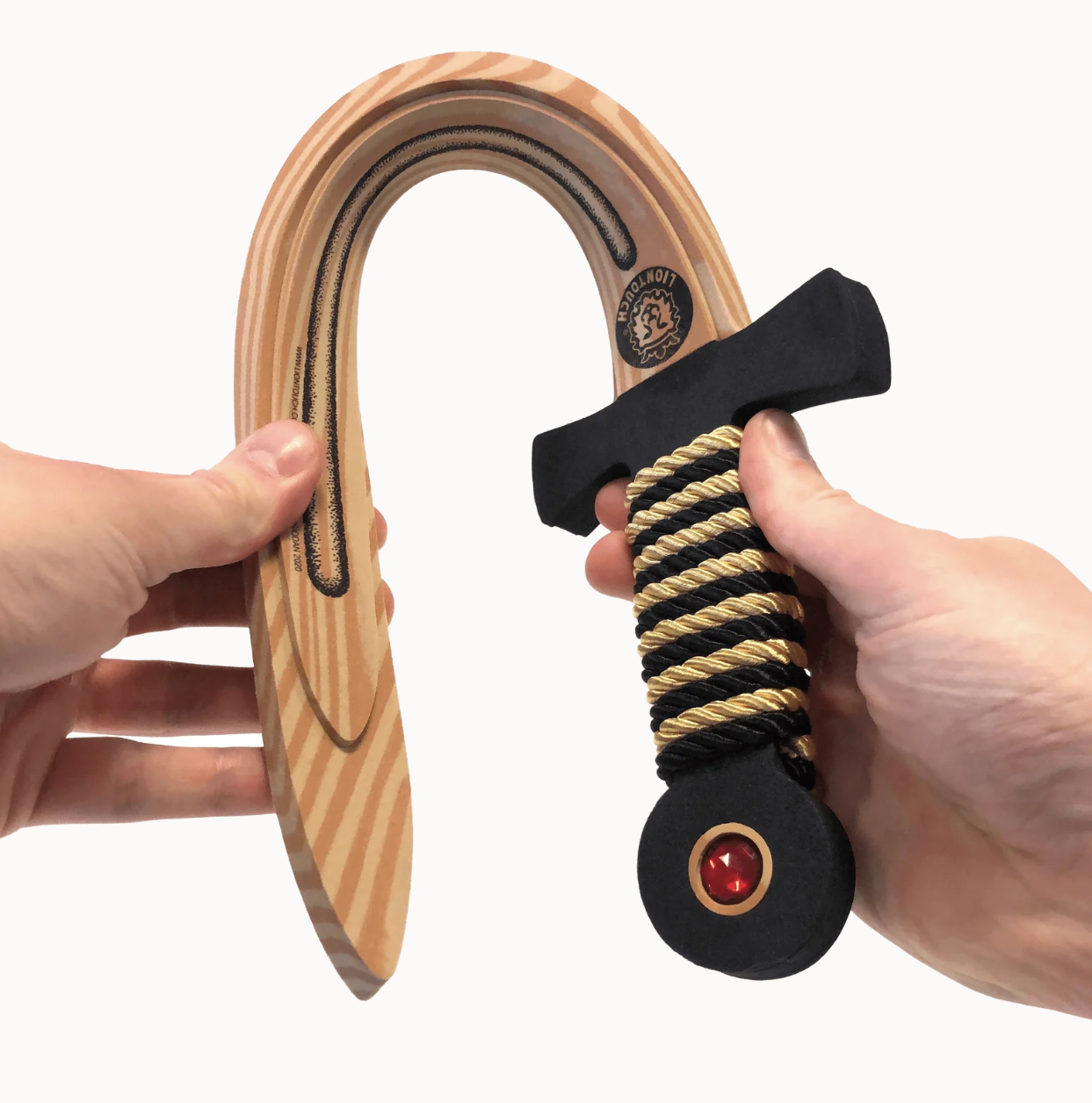 Woodylion "Wooden" Sword in Black and Gold