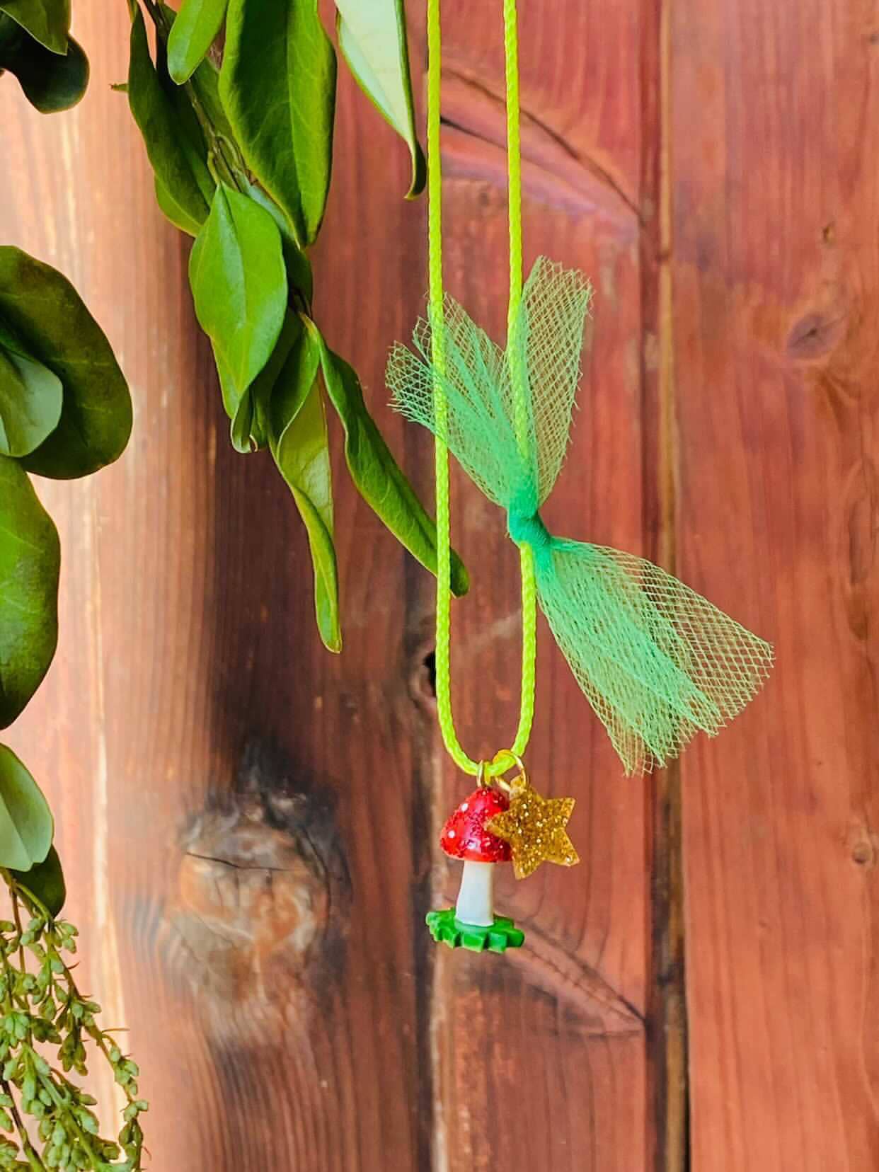"Glitter Mushroom" Necklace