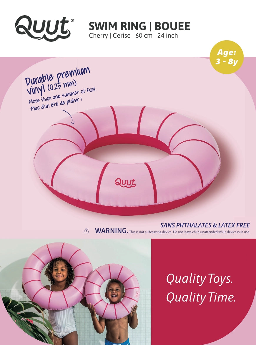 Quut Swim Rings Small - Cherry - Small Size Swim Ring 16 Inch
