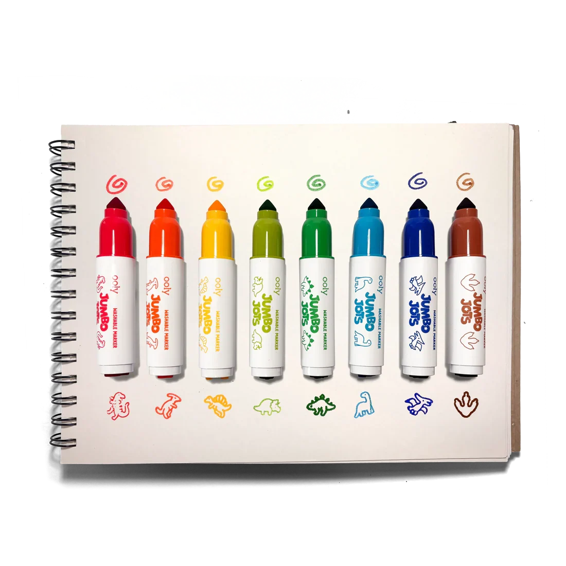 Jumbo Jots: Dual Tip Cone & Stamp Markers - Dinosaur