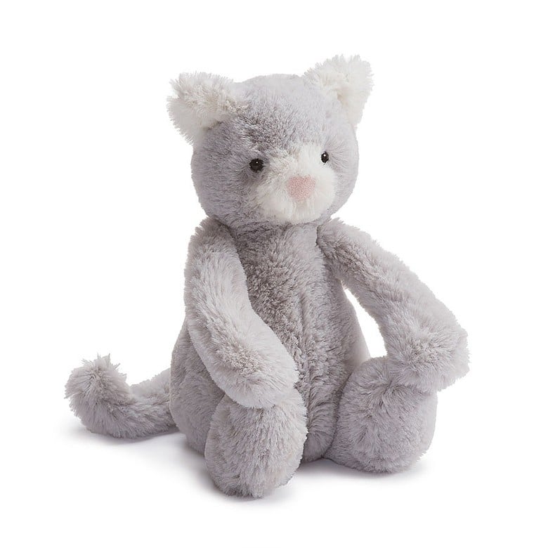 Bashful Grey Kitty Original - Medium