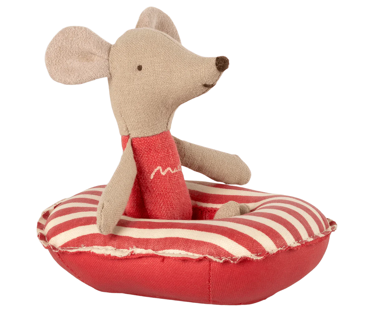 Rubber boat small mouse - Red stripe