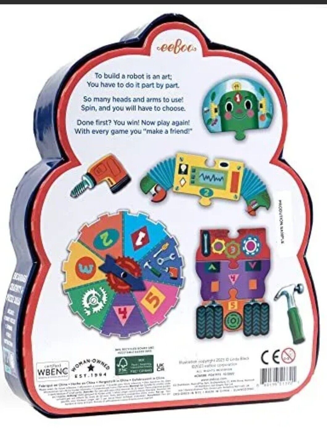 Build a Robot Shape Spinner Game