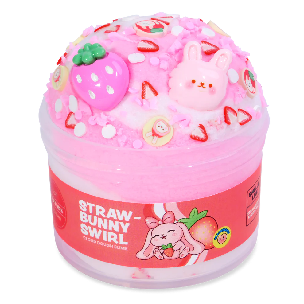 Straw Bunny Swirl Slime