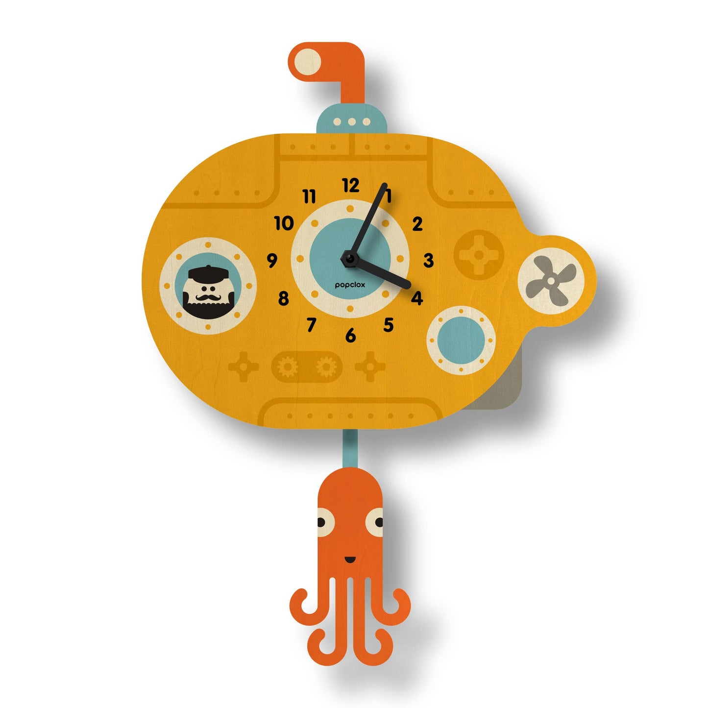 Submarine Pendulum Clock - Wood