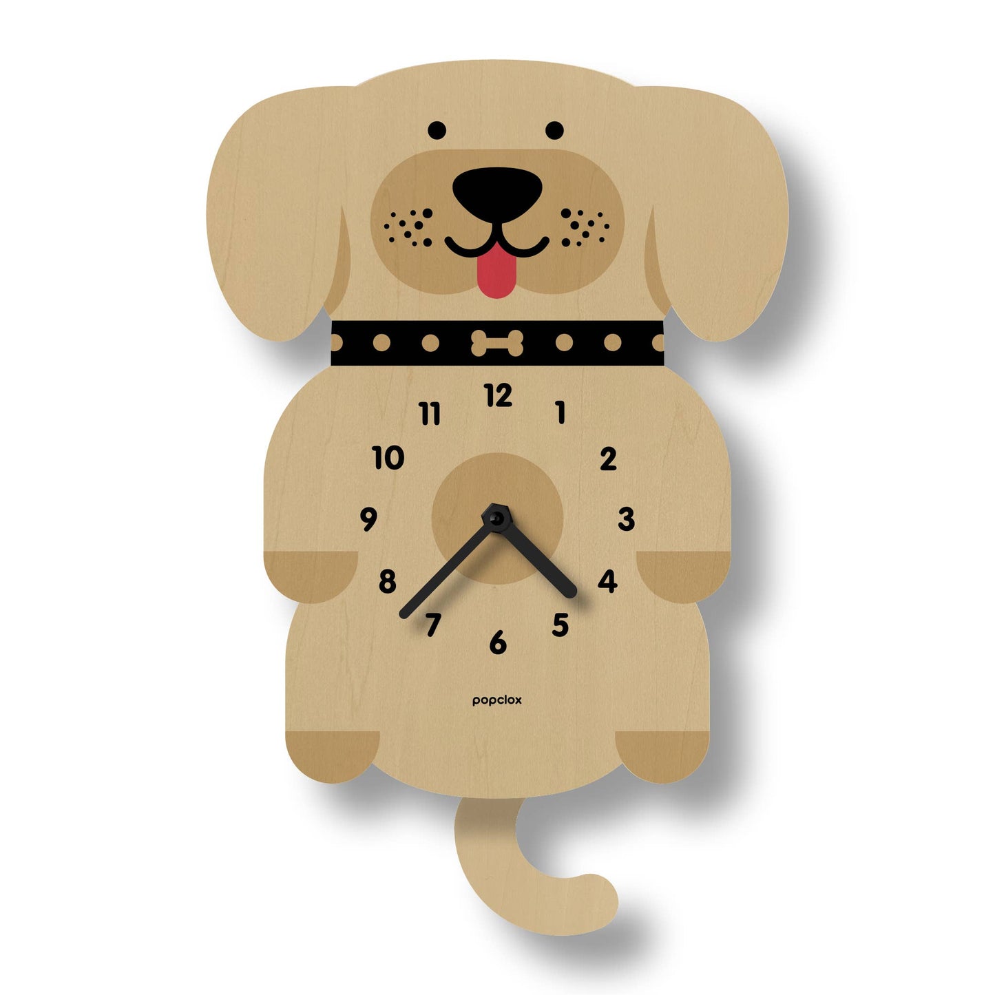 Puppy Pendulum Clock - Wood