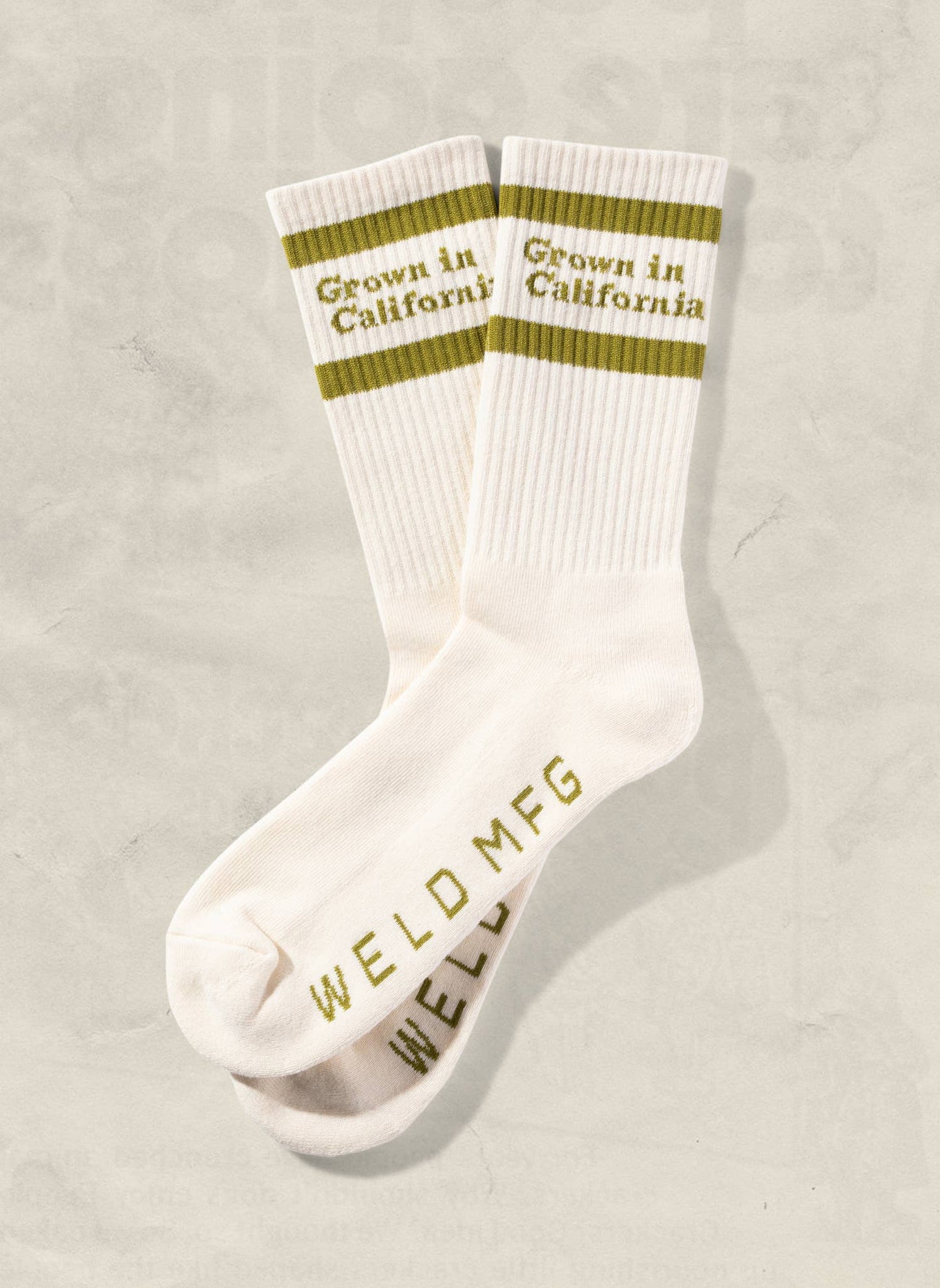 Adult-Grown in California Vintage Striped Crew Socks