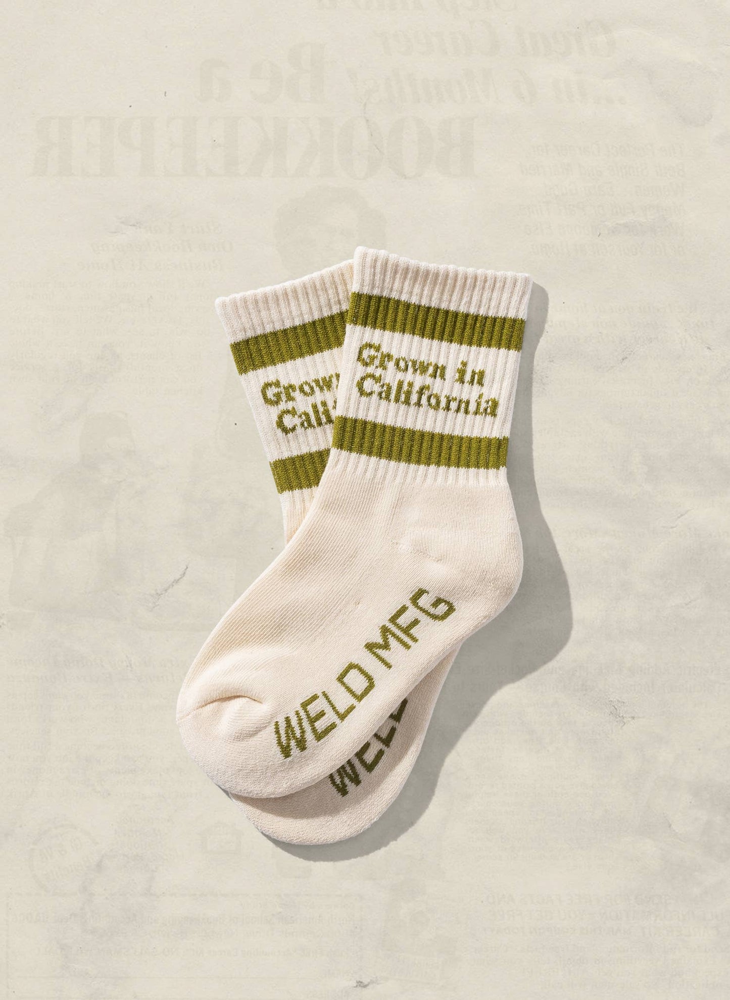 Kids-Grown in California Vintage Striped Crew Socks